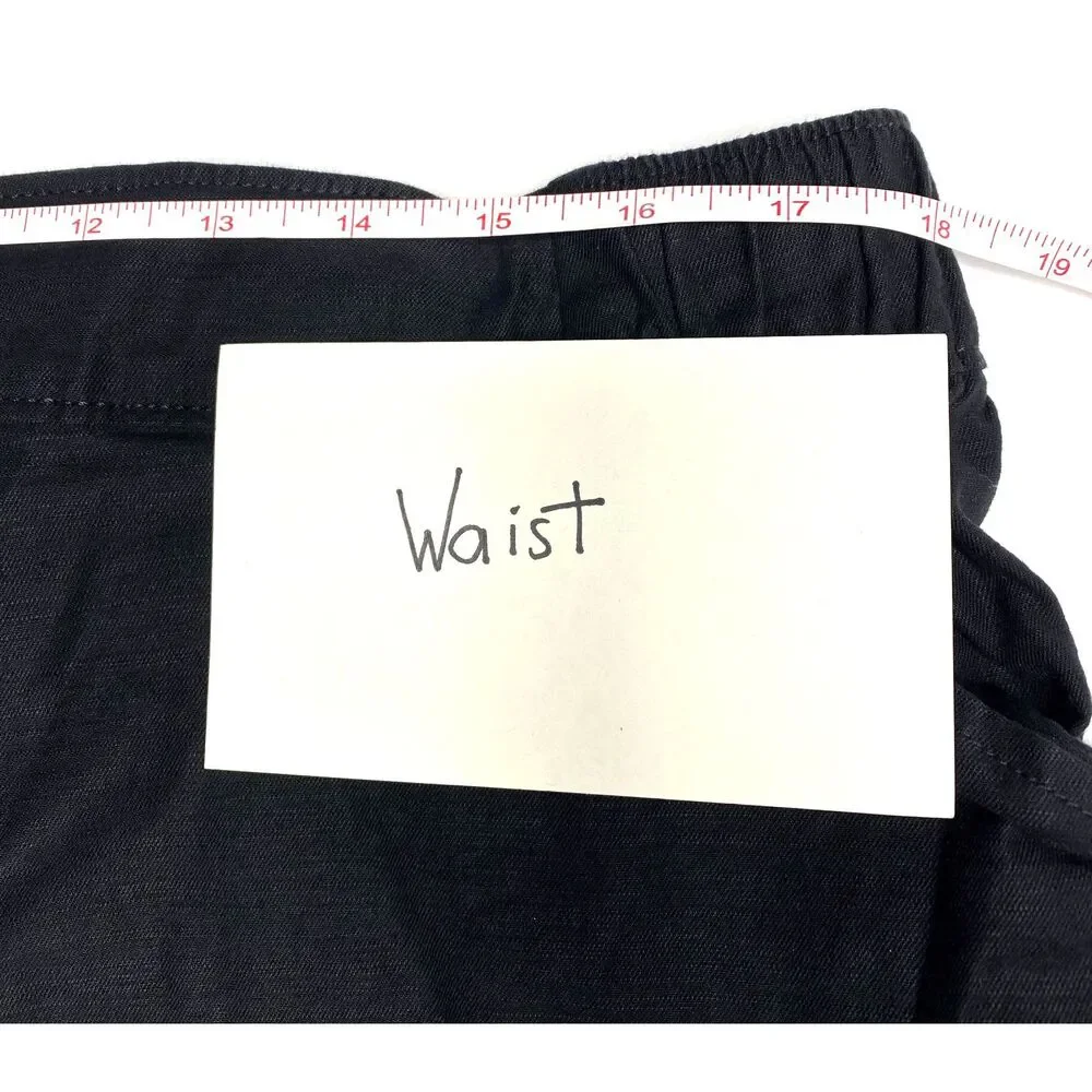 Lane Bryant The Softest Short Cotton Blend Black Pull On Drawstring Sz 18/20 - Picture 5 of 9